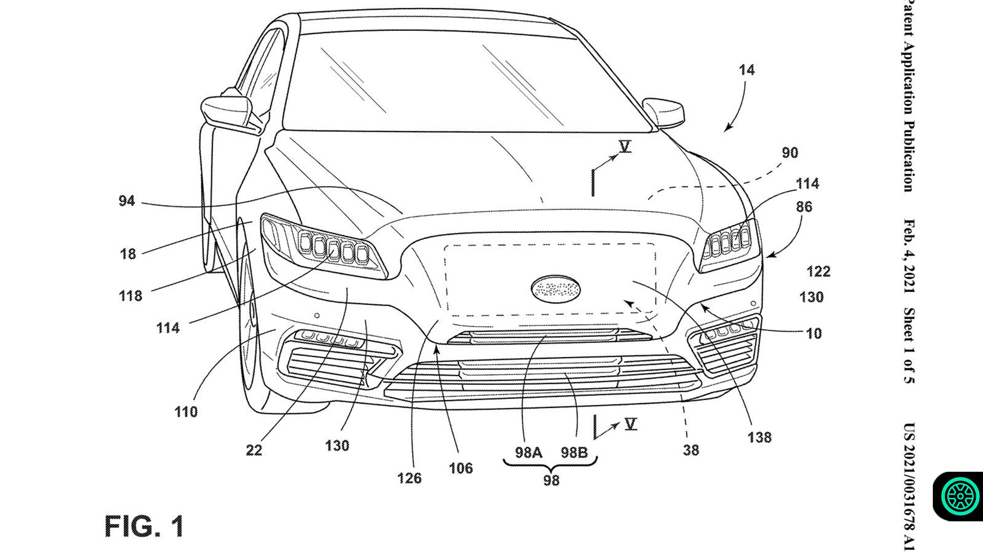 Hızlı Amerikan Ford, Işıklı Logolu Yeni Izgaranın Patentini Aldı 1