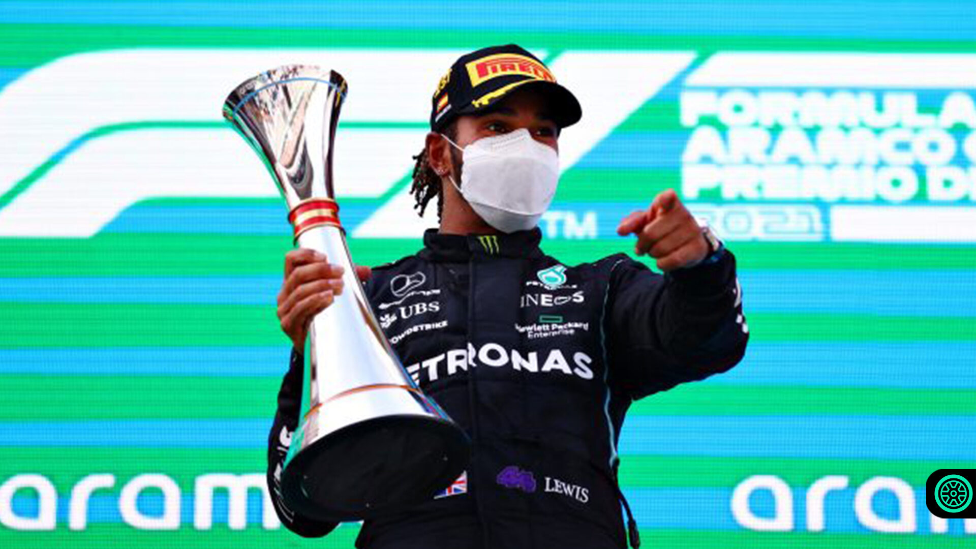 2021 İspanya Grand Prix'sinde lider Lewis Hamilton 6